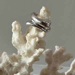 Tiffany Elsa Peretti Teardrop Ring in Sterling Silver, Size 7.25
